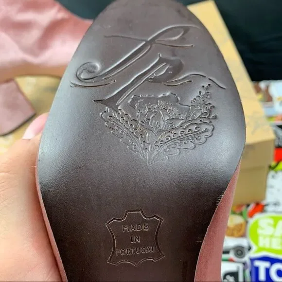 Free People Velvet Cecile Rose Ankle Boots Various Sizes - Picture 6 of 12